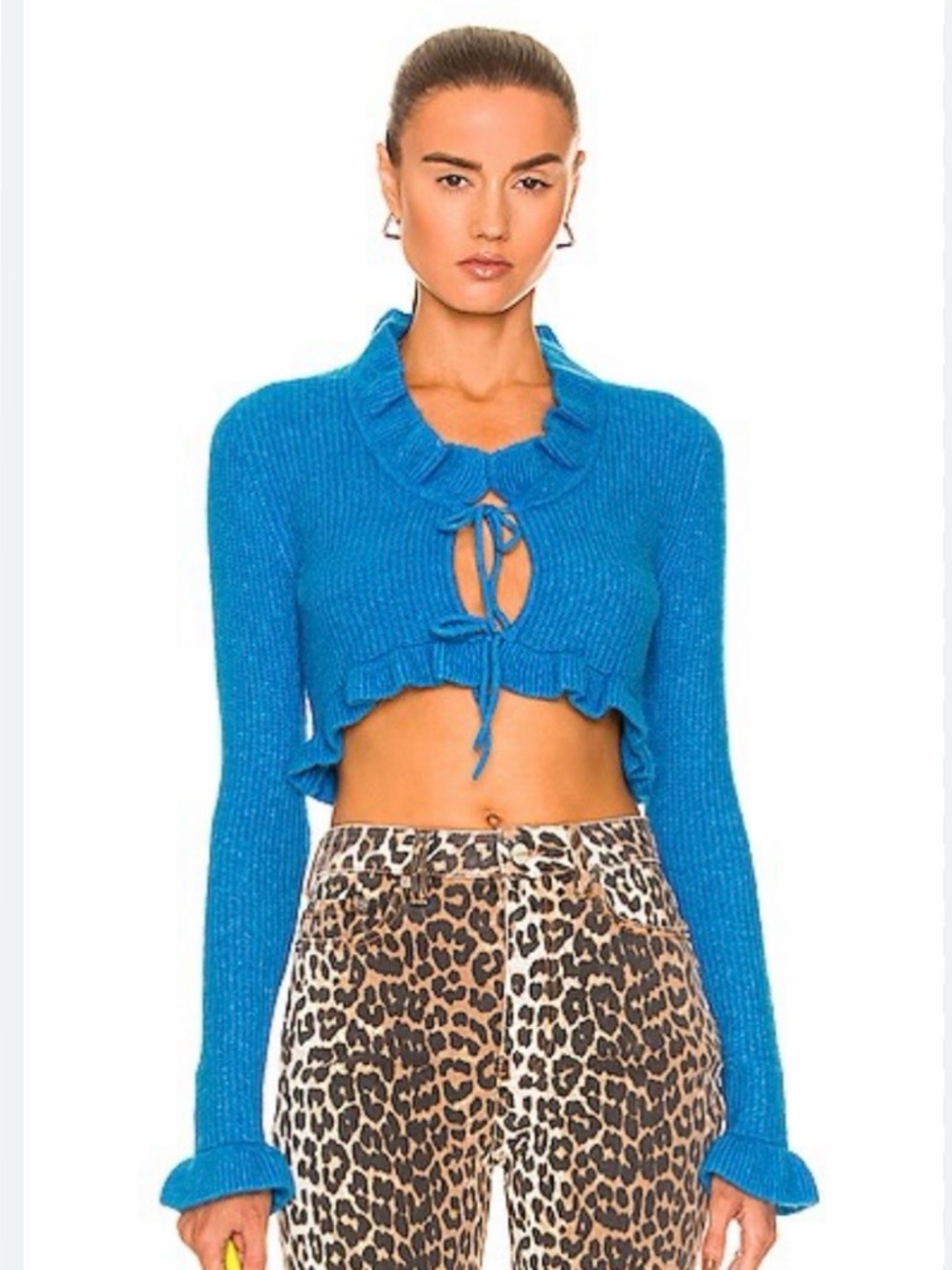 Ganni Soft Wool Knit Cardigan Top size L